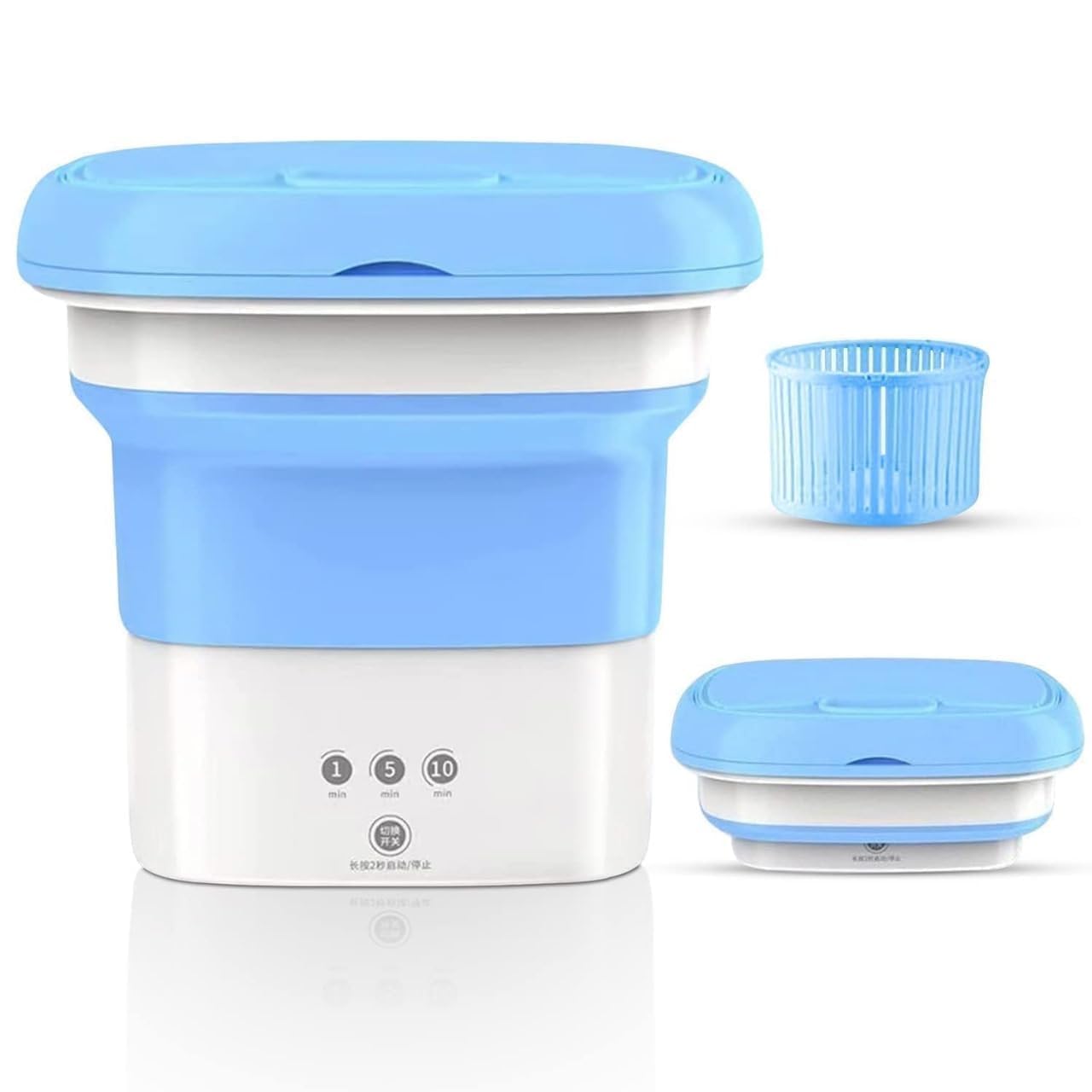 Portable Washing Machine, 16L Mini Washing Machine With Spin Basket, Small Portable Washer Machine Suitable for Underwear Small Clothes Dryer Deep Cleaning B3